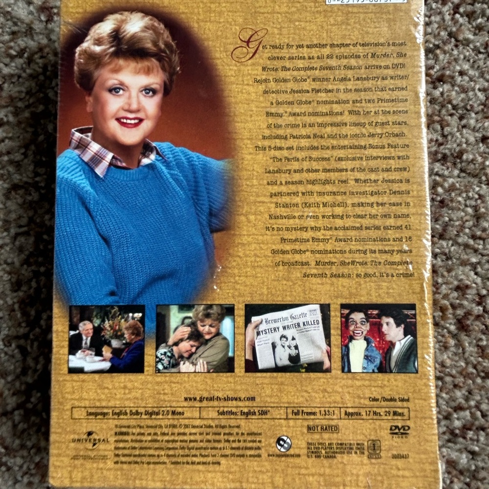 NEW Murder, She Wrote: The Complete Seventh Season DVD, Sealed - Picture 2 of 3